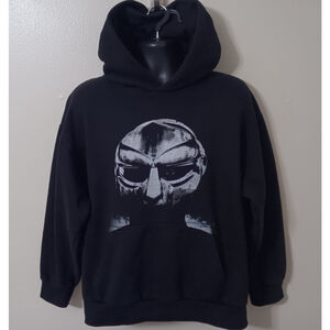 MF Doom Madvillain Adult XL Hoodie Pullover Sweatshirt Hip Hop Rap Black EUC
